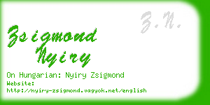 zsigmond nyiry business card